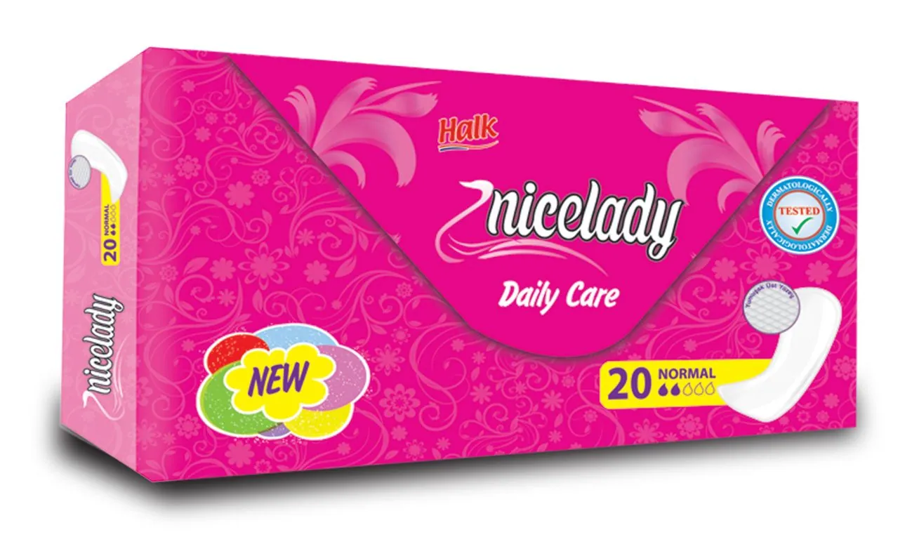 Une boîte de serviettes hygiéniques Halk Nicelady Daily Care, 20 normal.
