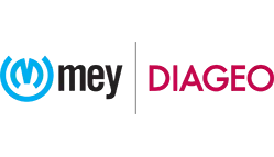 Mey and Diageo logos side by side.