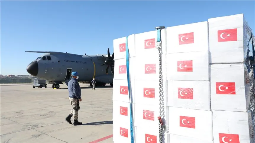 Turkey medical supplies aid coronavirus to UK