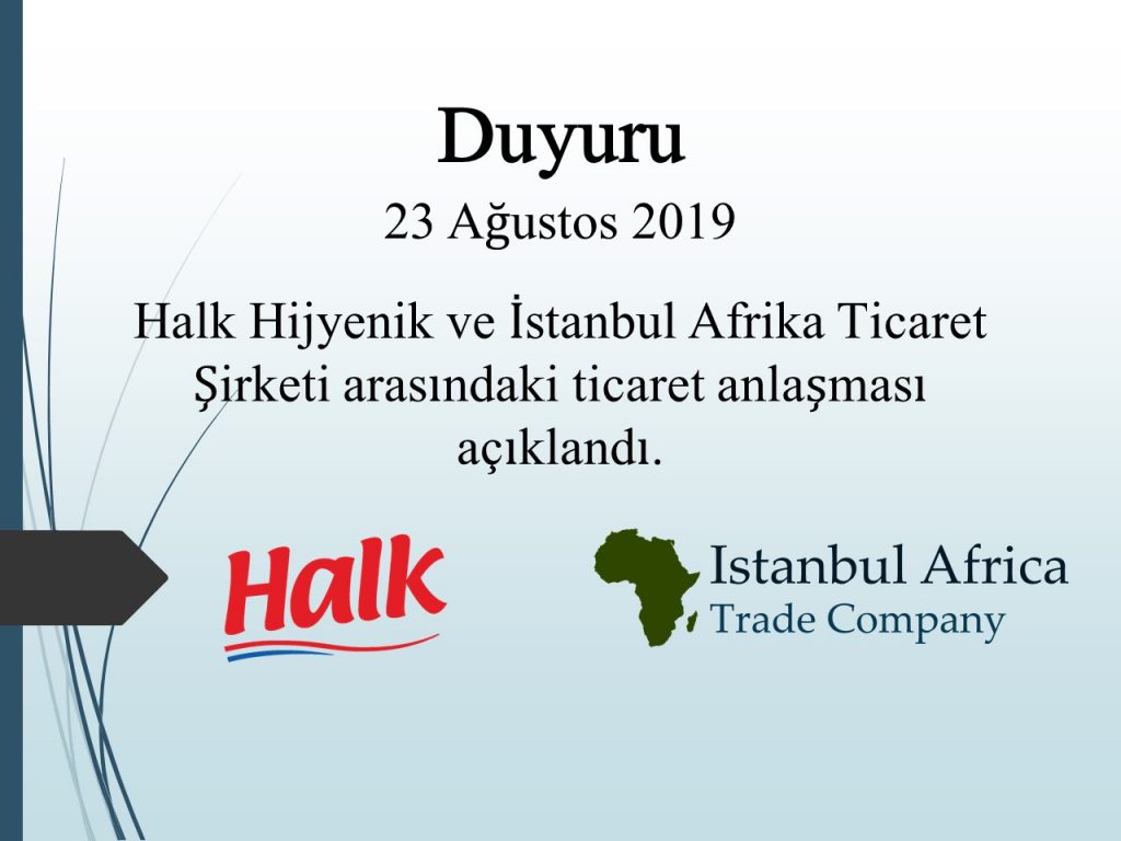 Halk Hijyenik ile Ticari İşbirliği Anlaşması Afrika FMCG